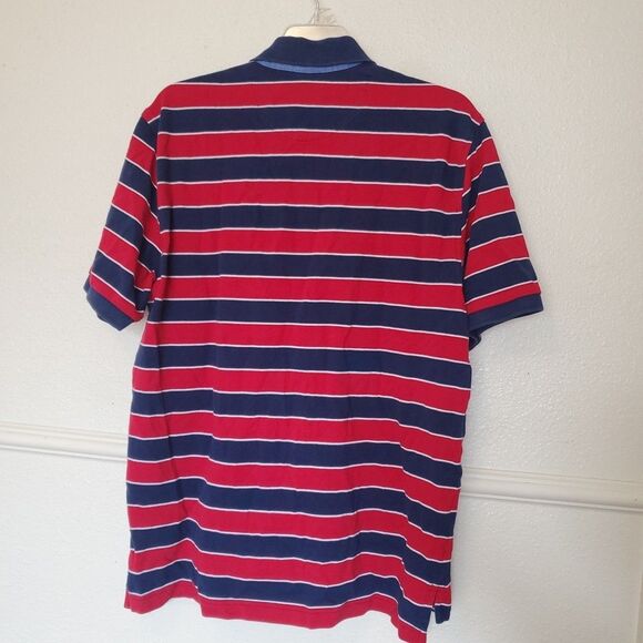 Brooks Brothers 346 Mens M Original Fit Polo Shirt Red Striped Short Sleeve - Picture 12 of 16